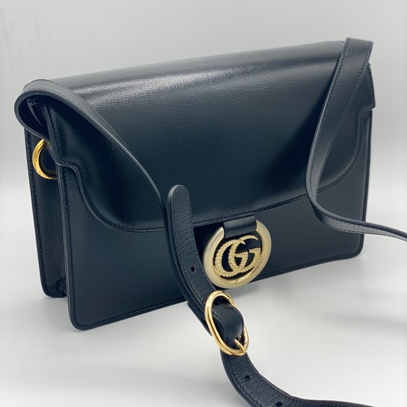 GUCCI CALFSKIN GG RING SHOULDER BAG - Picture 11 of 13